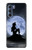 W2668 Mermaid Silhouette Moon Night Hard Case and Leather Flip Case For Motorola Edge S30