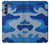 W2958 Army Blue Camo Camouflage Hard Case and Leather Flip Case For Motorola Edge S30