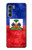 W3022 Haiti Flag Hard Case and Leather Flip Case For Motorola Edge S30