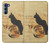 W3229 Vintage Cat Poster Hard Case and Leather Flip Case For Motorola Edge S30