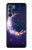 W3324 Crescent Moon Galaxy Hard Case and Leather Flip Case For Motorola Edge S30