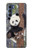 W3793 Cute Baby Panda Snow Painting Hard Case and Leather Flip Case For Motorola Edge S30