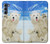 W3794 Arctic Polar Bear in Love with Seal Paint Hard Case and Leather Flip Case For Motorola Edge S30