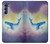 W3802 Dream Whale Pastel Fantasy Hard Case and Leather Flip Case For Motorola Edge S30