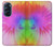 W2488 Tie Dye Color Hard Case and Leather Flip Case For Motorola Edge X30