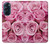 W2943 Pink Rose Hard Case and Leather Flip Case For Motorola Edge X30