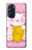 W3025 Pink Maneki Neko Lucky Cat Hard Case and Leather Flip Case For Motorola Edge X30