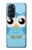 W3029 Cute Blue Owl Hard Case and Leather Flip Case For Motorola Edge X30