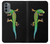 W0125 Green Madagascan Gecko Hard Case and Leather Flip Case For Motorola Moto G31