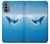 W0843 Blue Whale Hard Case and Leather Flip Case For Motorola Moto G31