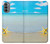 W0911 Relax at the Beach Hard Case and Leather Flip Case For Motorola Moto G31