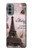 W2211 Paris Postcard Eiffel Tower Hard Case and Leather Flip Case For Motorola Moto G31