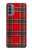 W2374 Tartan Red Pattern Hard Case and Leather Flip Case For Motorola Moto G31