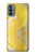 W2713 Yellow Snake Skin Graphic Printed Hard Case and Leather Flip Case For Motorola Moto G31