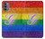 W2899 Rainbow LGBT Gay Pride Flag Hard Case and Leather Flip Case For Motorola Moto G31