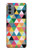 W3049 Triangles Vibrant Colors Hard Case and Leather Flip Case For Motorola Moto G31