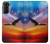 W3841 Bald Eagle Flying Colorful Sky Hard Case and Leather Flip Case For Samsung Galaxy S21 Plus 5G, Galaxy S21+ 5G