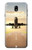 W3837 Airplane Take off Sunrise Hard Case and Leather Flip Case For Samsung Galaxy J7 (2018), J7 Aero, J7 Top, J7 Aura, J7 Crown, J7 Refine, J7 Eon, J7 V 2nd Gen, J7 Star