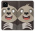 W3855 Sloth Face Cartoon Hard Case and Leather Flip Case For Google Pixel 5