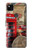W3856 Vintage London British Hard Case and Leather Flip Case For Google Pixel 4a