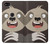 W3855 Sloth Face Cartoon Hard Case and Leather Flip Case For Google Pixel 2