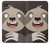 W3855 Sloth Face Cartoon Hard Case and Leather Flip Case For LG Q6