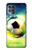 W3844 Glowing Football Soccer Ball Hard Case and Leather Flip Case For Motorola Moto G100