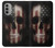 W3850 American Flag Skull Hard Case and Leather Flip Case For Motorola Moto G51 5G