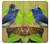W3839 Bluebird of Happiness Blue Bird Hard Case and Leather Flip Case For Motorola Moto E5 Plus