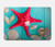 W3428 Aqua Wood Starfish Shell Hard Case Cover For MacBook Pro 16 M1,M2 (2021,2023) - A2485, A2780