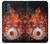 W1431 Skull Drum Fire Rock Hard Case and Leather Flip Case For Motorola Moto G41