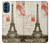 W2108 Eiffel Tower Paris Postcard Hard Case and Leather Flip Case For Motorola Moto G41