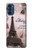 W2211 Paris Postcard Eiffel Tower Hard Case and Leather Flip Case For Motorola Moto G41