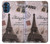 W2211 Paris Postcard Eiffel Tower Hard Case and Leather Flip Case For Motorola Moto G41