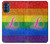 W2900 Rainbow LGBT Lesbian Pride Flag Hard Case and Leather Flip Case For Motorola Moto G41