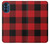 W2931 Red Buffalo Check Pattern Hard Case and Leather Flip Case For Motorola Moto G41