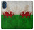 W2976 Wales Football Soccer Flag Hard Case and Leather Flip Case For Motorola Moto G41