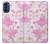 W3036 Pink Sweet Flower Flora Hard Case and Leather Flip Case For Motorola Moto G41