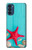 W3428 Aqua Wood Starfish Shell Hard Case and Leather Flip Case For Motorola Moto G41