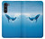 W0843 Blue Whale Hard Case and Leather Flip Case For Motorola Moto G200 5G