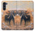 W1292 Dusty Elephant Egrets Hard Case and Leather Flip Case For Motorola Moto G200 5G