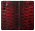 W2879 Red Arowana Fish Scale Hard Case and Leather Flip Case For Motorola Moto G200 5G