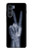 W3101 X-ray Peace Sign Fingers Hard Case and Leather Flip Case For Motorola Moto G200 5G