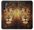 W3182 Lion Hard Case and Leather Flip Case For Motorola Moto G200 5G