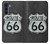 W3207 Route 66 Sign Hard Case and Leather Flip Case For Motorola Moto G200 5G