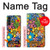 W3281 Colorful Hippie Flowers Pattern Hard Case and Leather Flip Case For Motorola Moto G200 5G