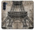 W3416 Eiffel Tower Blueprint Hard Case and Leather Flip Case For Motorola Moto G200 5G