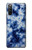 W3439 Fabric Indigo Tie Dye Hard Case and Leather Flip Case For Sony Xperia 10 III Lite