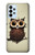 W0360 Coffee Owl Hard Case and Leather Flip Case For Samsung Galaxy A23