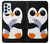 W2631 Cute Baby Penguin Hard Case and Leather Flip Case For Samsung Galaxy A23